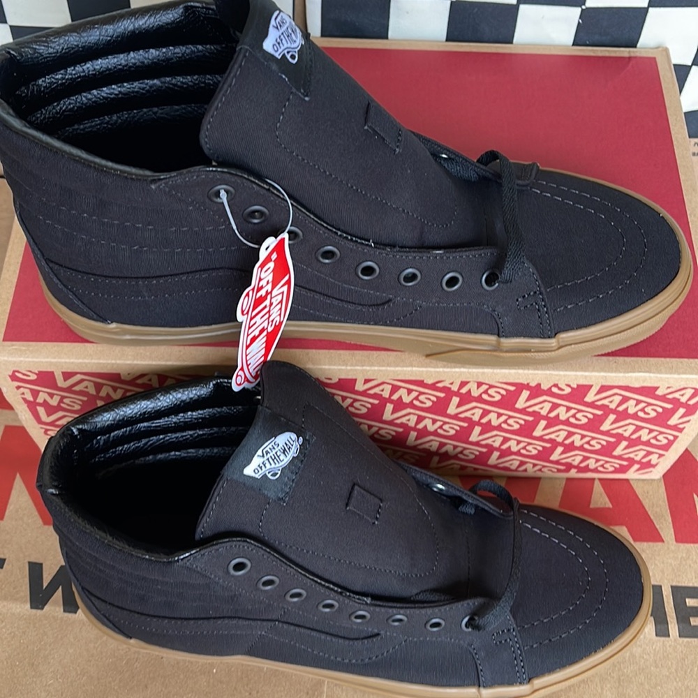 Vans WMNS Sk8-Hi Reissue Canvas Gum Black/Light Gum sneakers - Picture 4 of 16